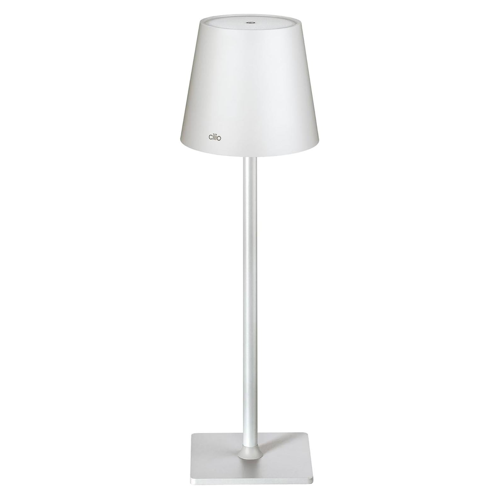 Lámpara de Mesa LED Cilio Sole Blanca, Regulable, 35.56 cm