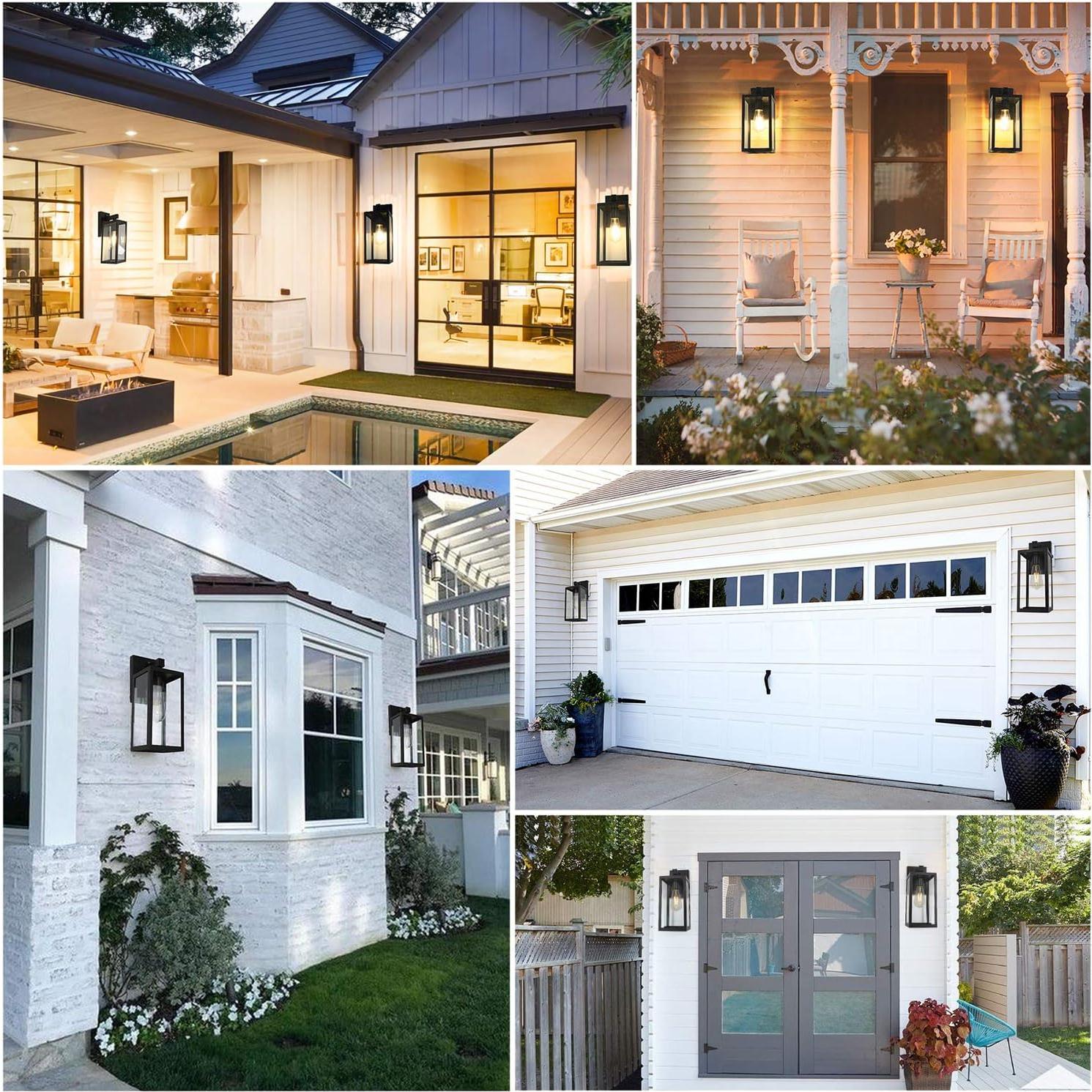 Lámpara de Pared Exterior SHINE HAI con Sensor Dusk to Dawn