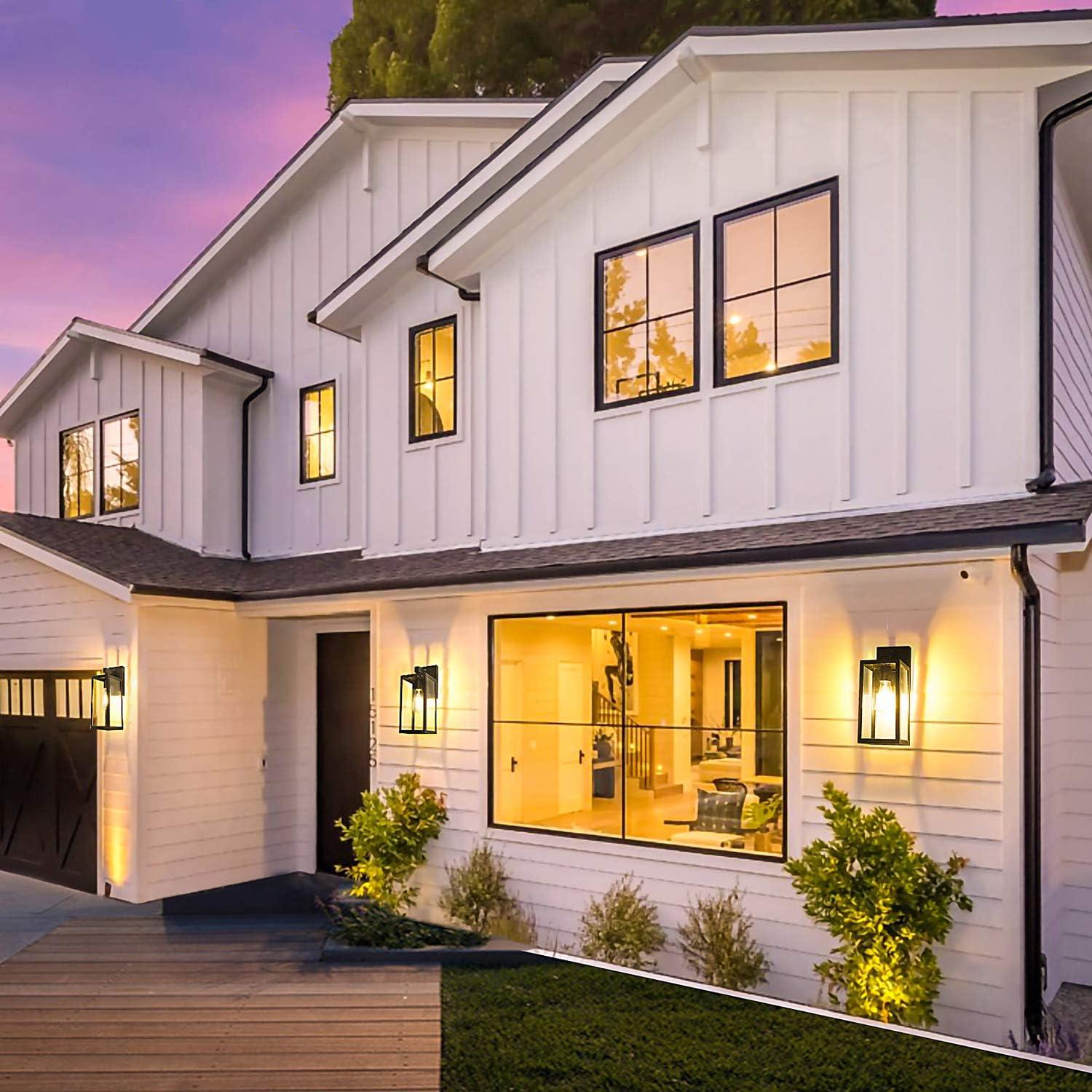 Lámpara de Pared Exterior SHINE HAI con Sensor Dusk to Dawn