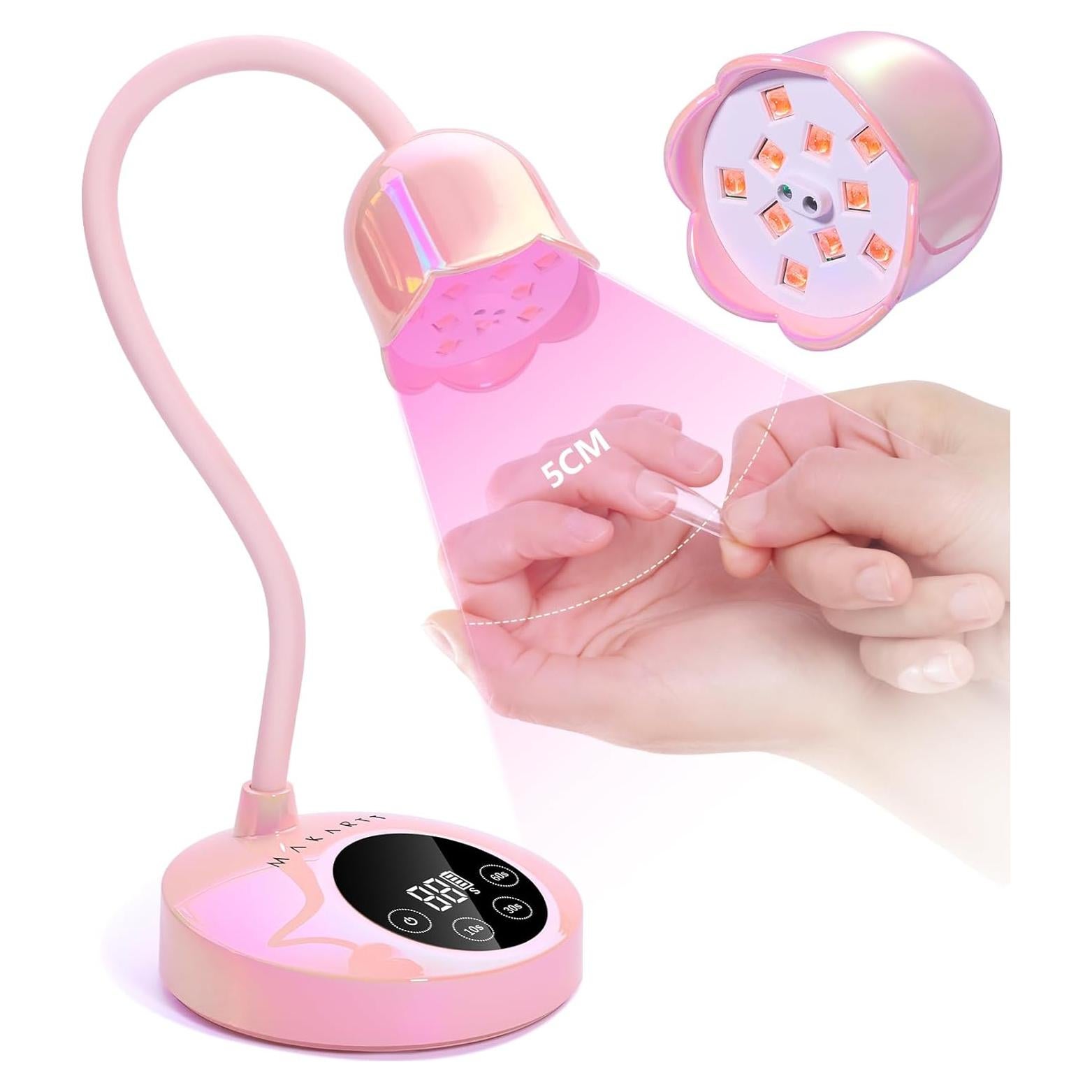 Lámpara UV LED Makartt 30W Mini Recargable con Sensor