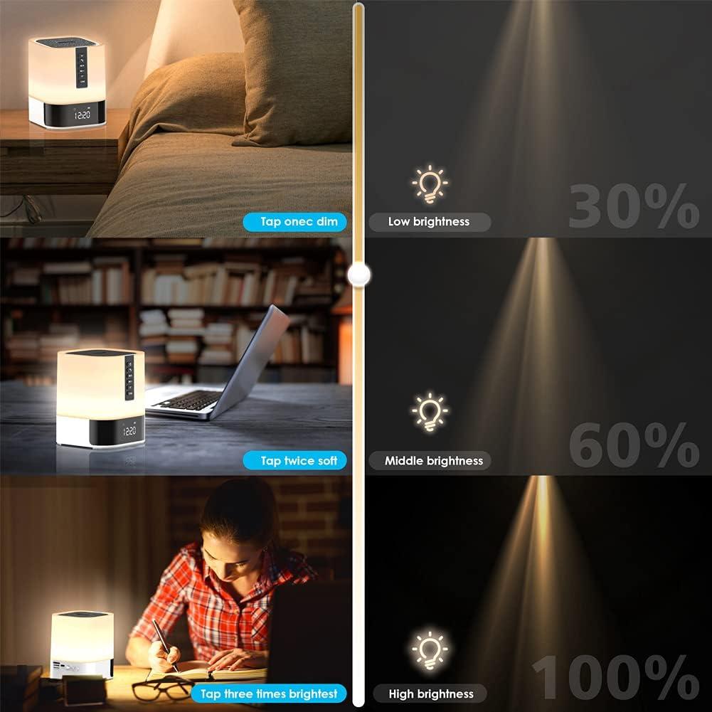 Luz Nocturna Altavoz Bluetooth Hetyre DY28S 5 en 1 Regulable