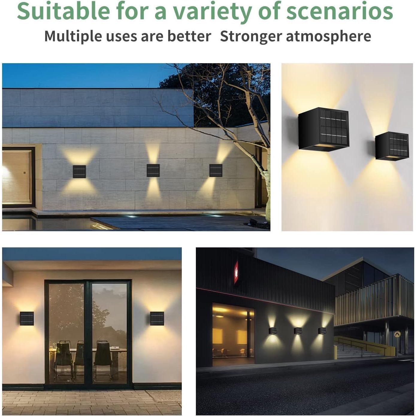 Lámpara de pared solar LANFU con sensor de movimiento IP65