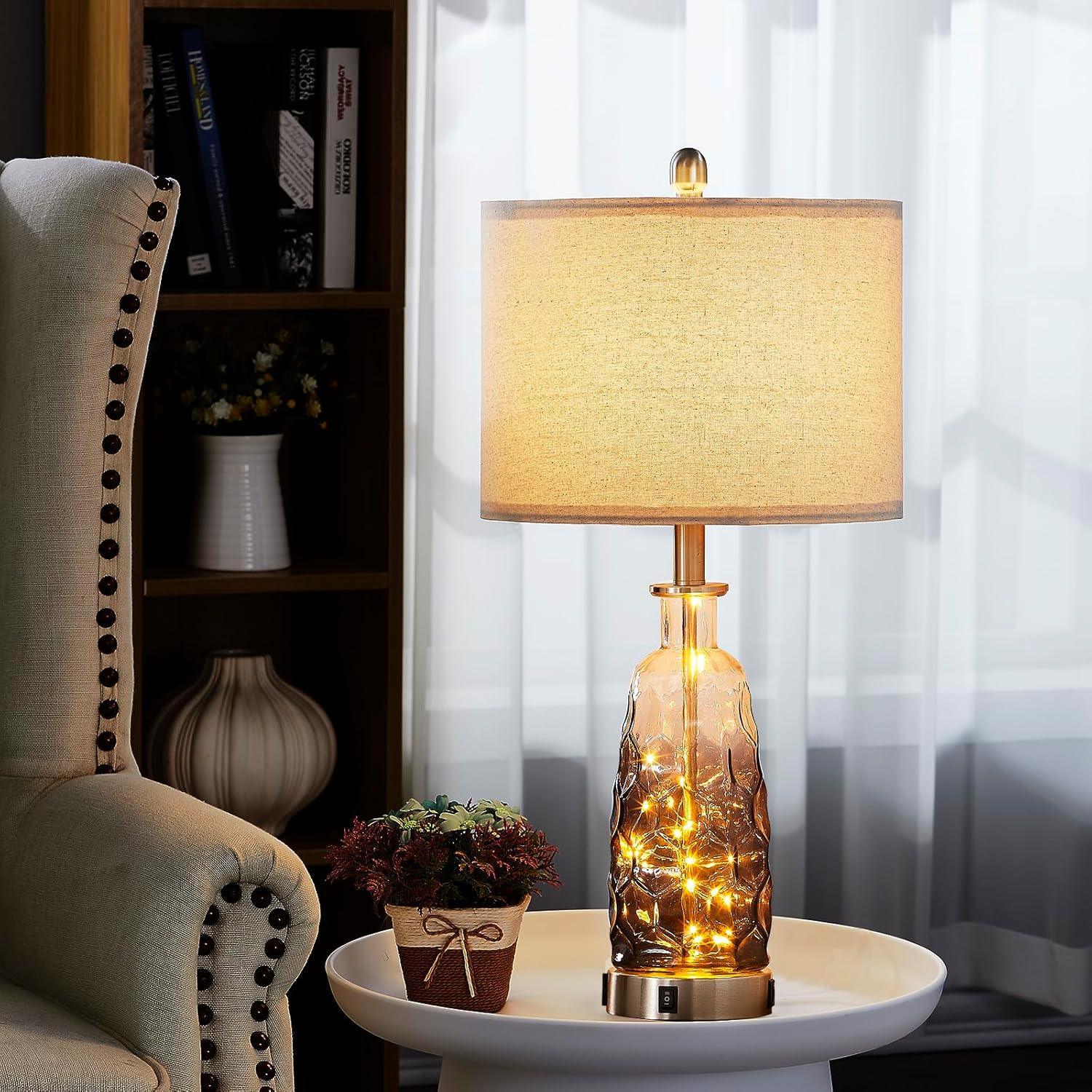 Juego de 2 Lámparas de Mesa YAMEIWAN Táctil Dimmable 71cm