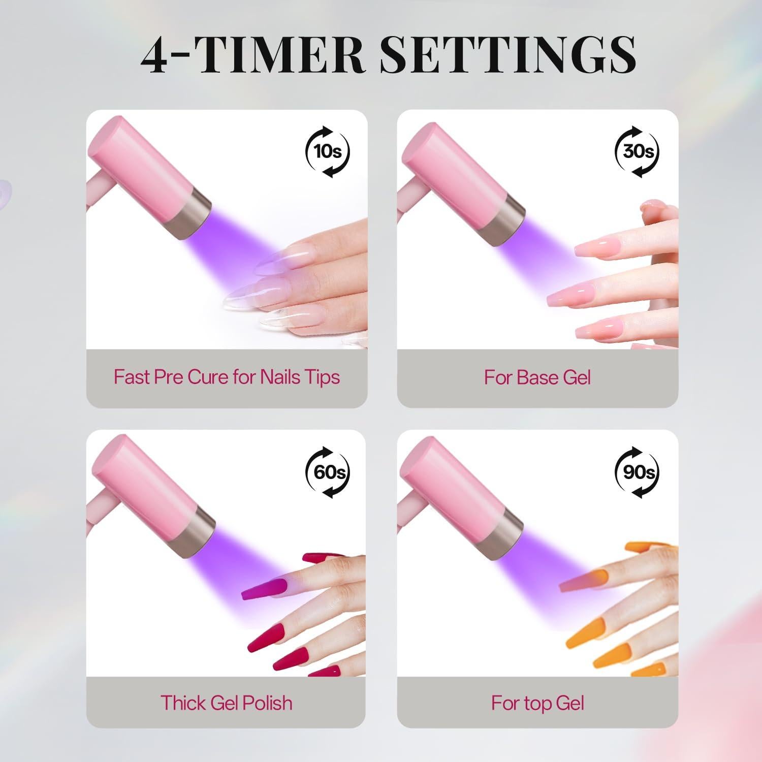 Lámpara UV LED para Uñas Krofaue 12W Recargable con Sensor