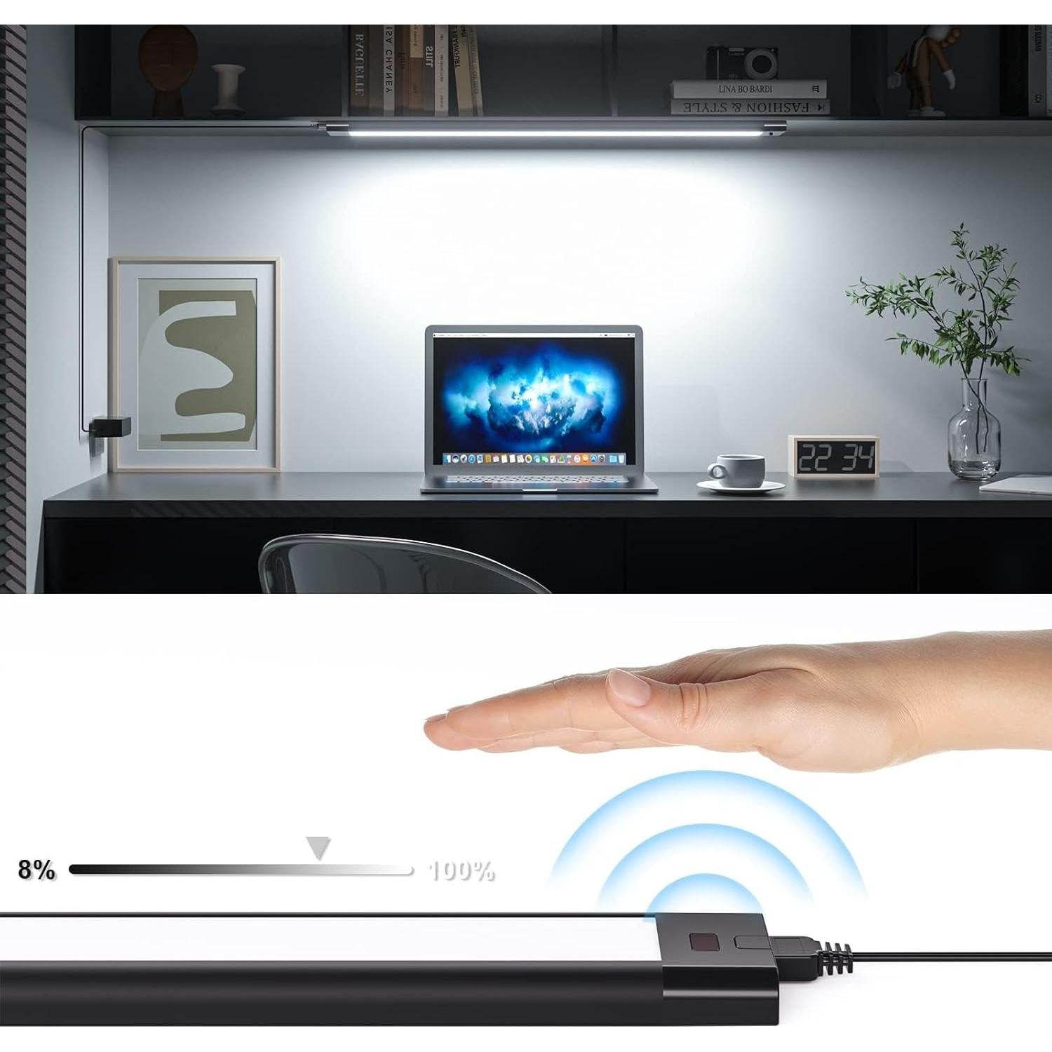 Barra de Luz LED WOBANE 42 cm Regulable Inalámbrica 800LM