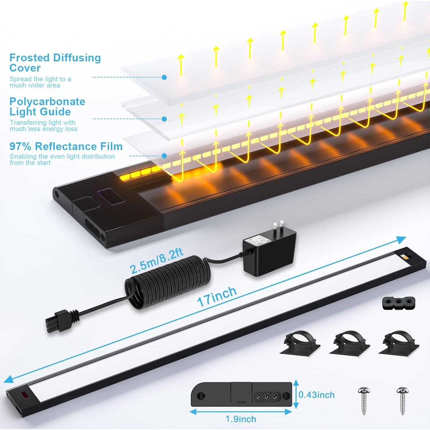 Barra de Luz LED WOBANE 42 cm Regulable Inalámbrica 800LM