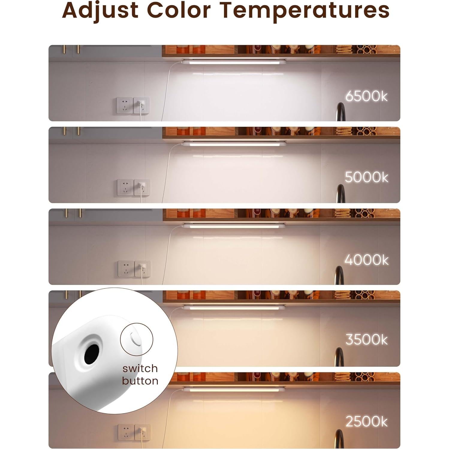 Luz LED bajo gabinete Joyzy 40 cm con sensor de movimiento