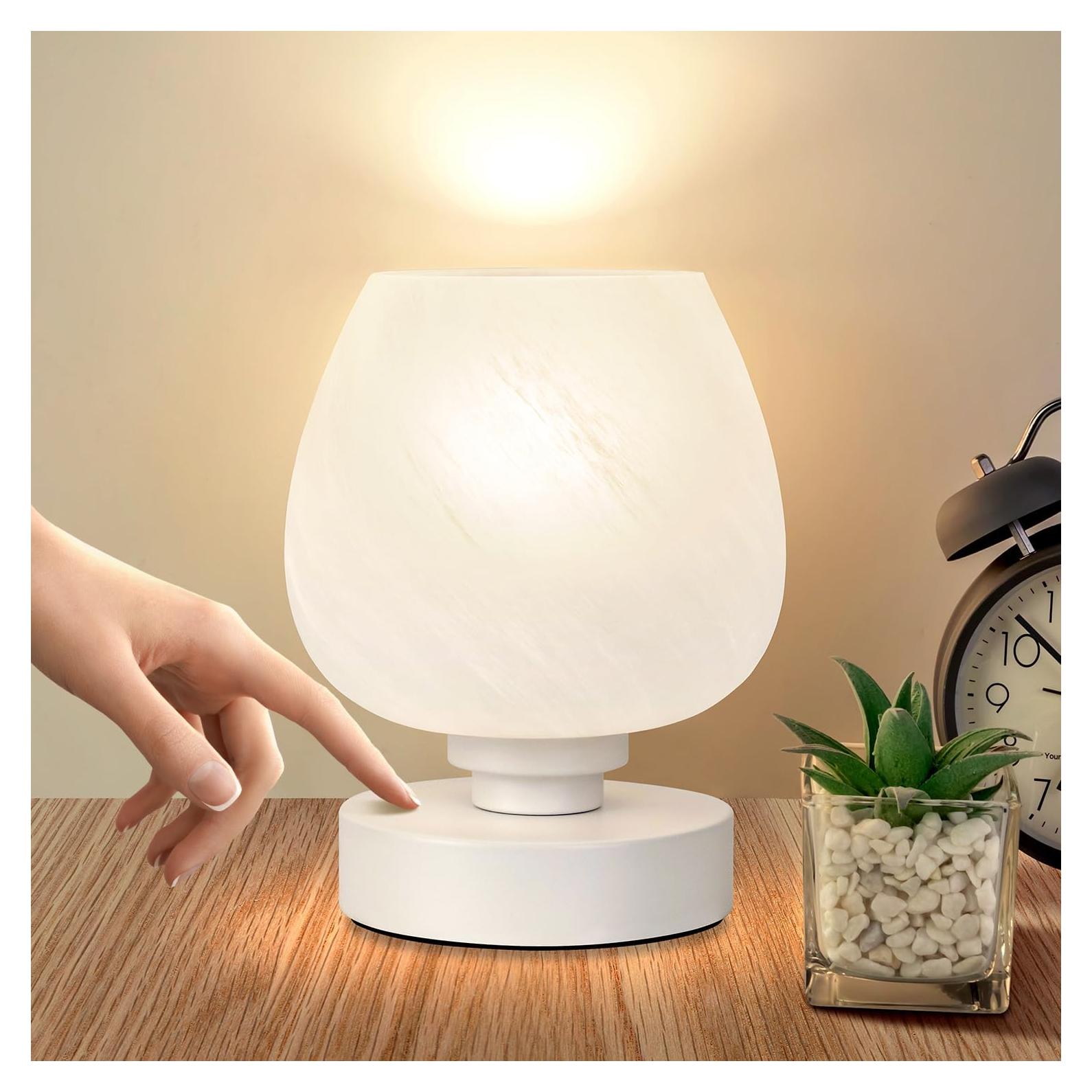 Lámpara de Mesa Táctil Soilsiu GL-002, Regulable 3 Niveles