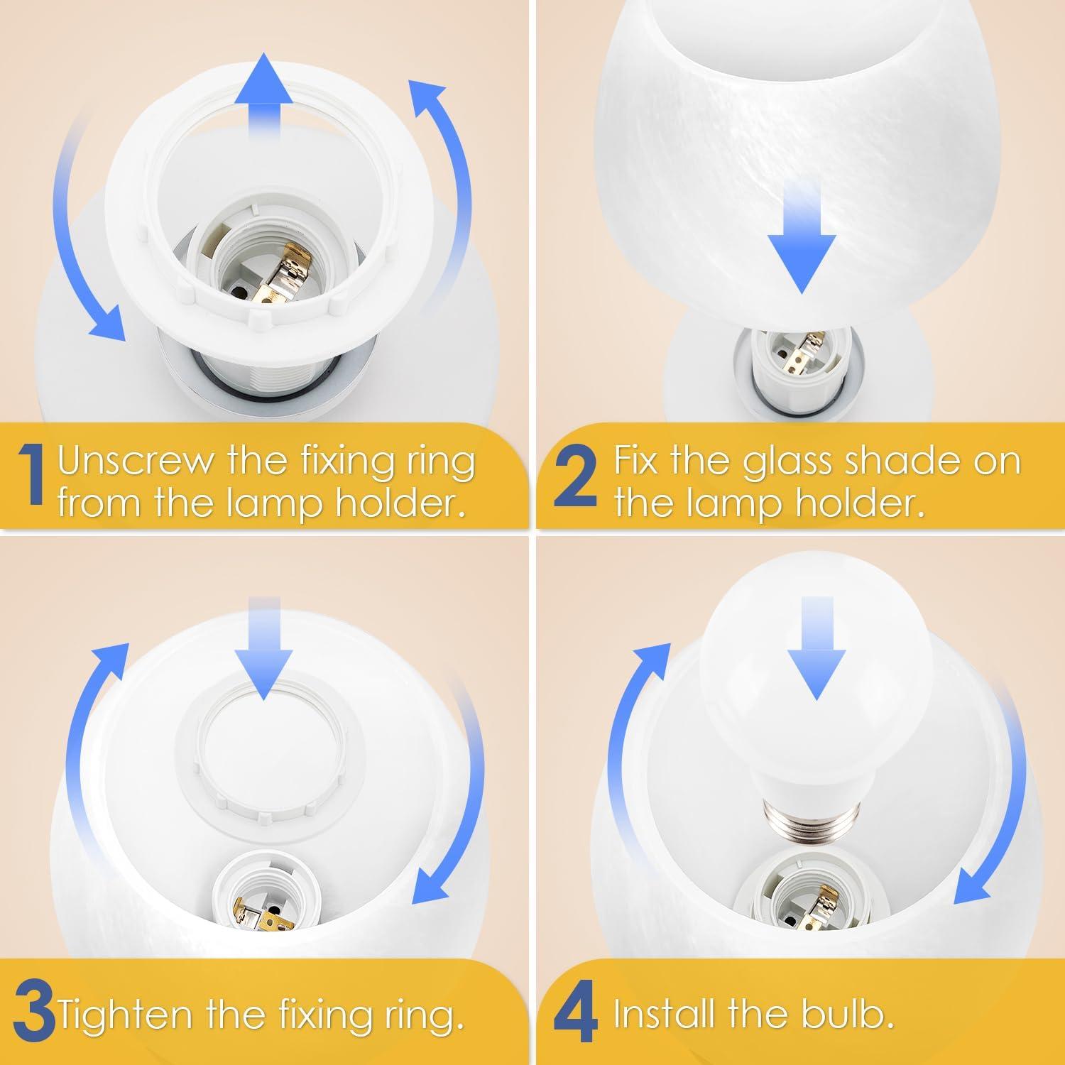 Lámpara de Mesa Táctil Soilsiu GL-002, Regulable 3 Niveles