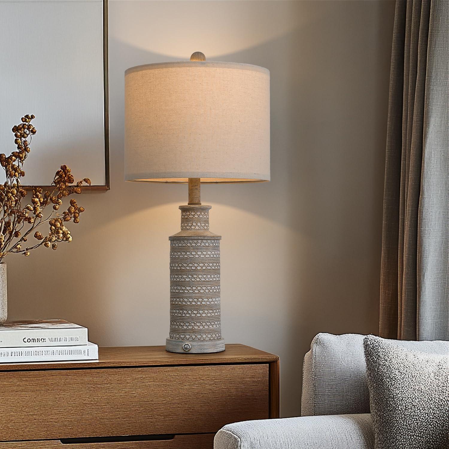 Lámpara de Mesa Táctil Regulable BOBOMOMO Vintage 3 Niveles USB