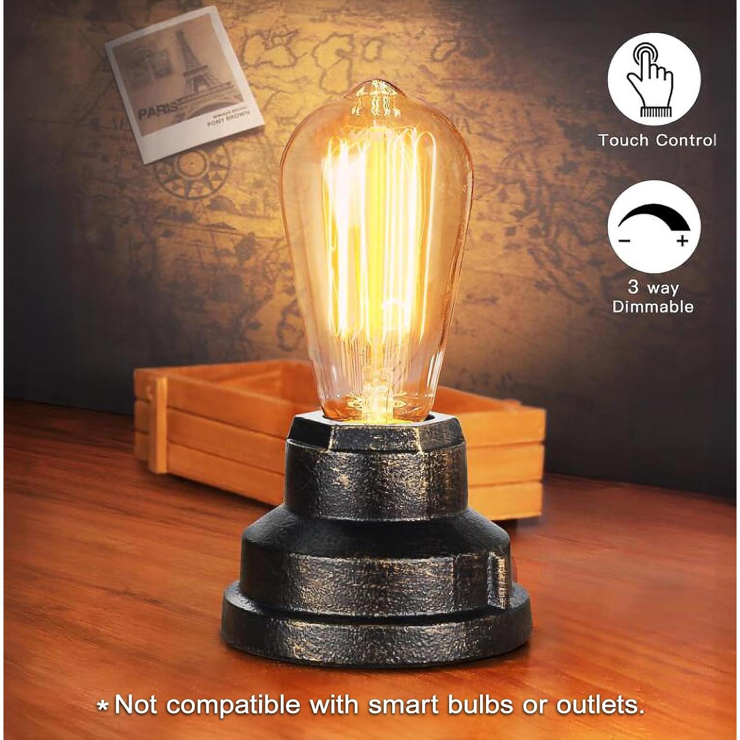 Base de Lámpara Táctil Boncoo Industrial Vintage 105mm