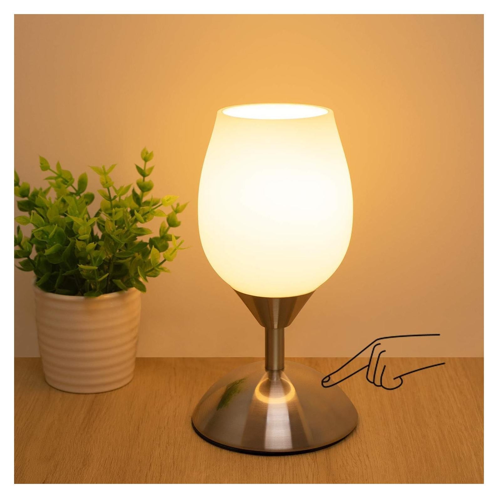 Lámpara Táctil Dimmable Boncoo Plata 11cm x 21.2cm