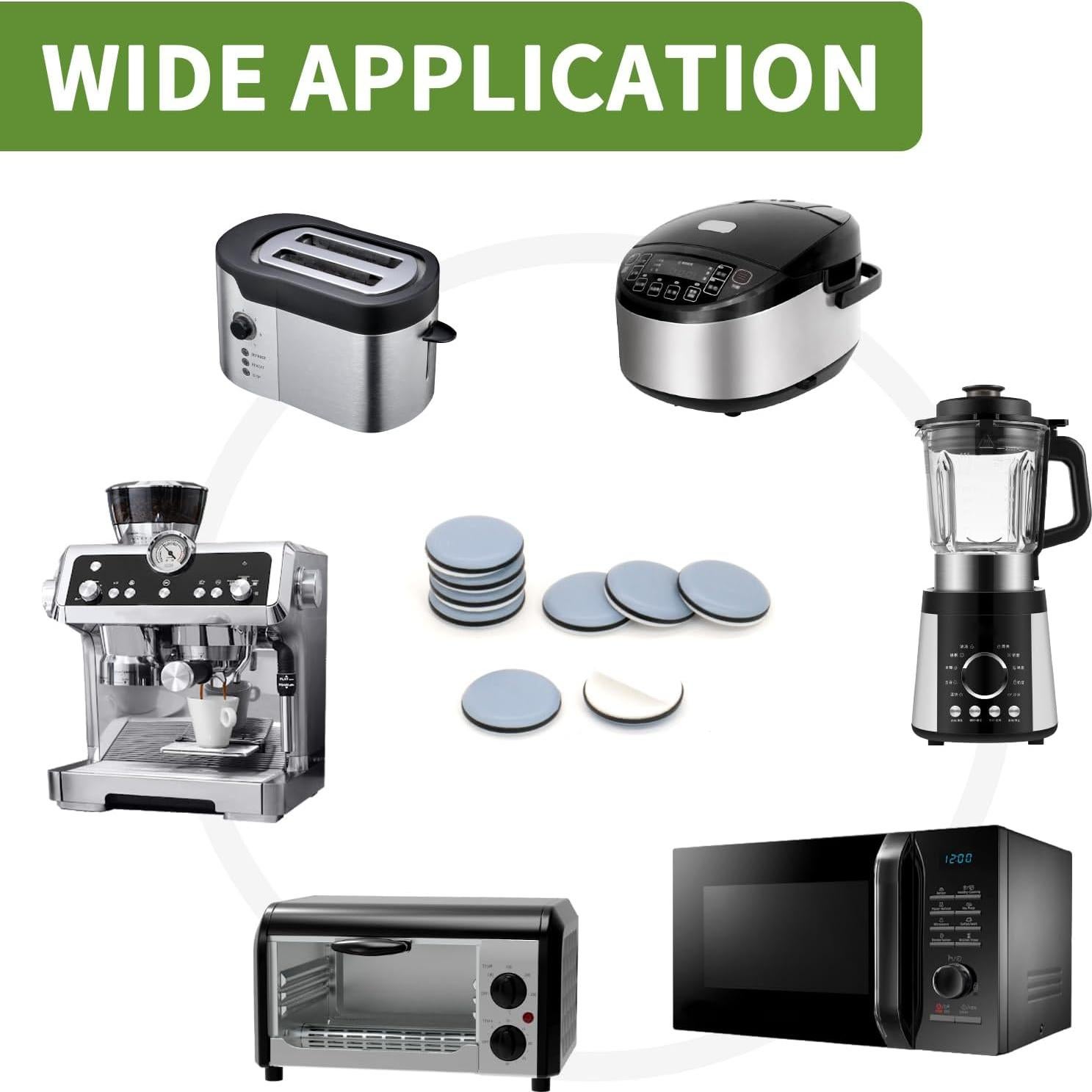 Deslizadores Autoadhesivos para Electrodomésticos 24PCS Azul