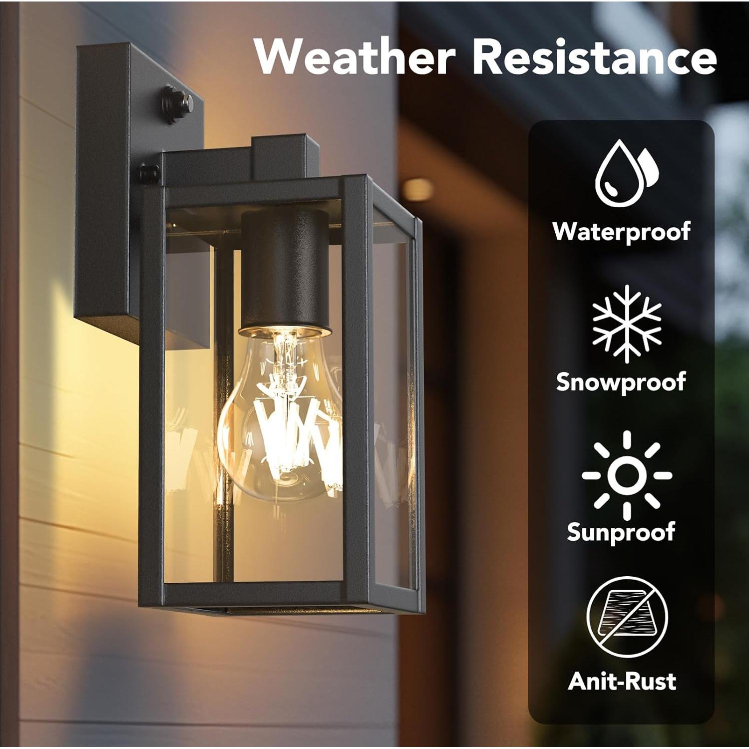 Lámparas de Pared Exterior PARTPHONER Dusk to Dawn 2-Pack