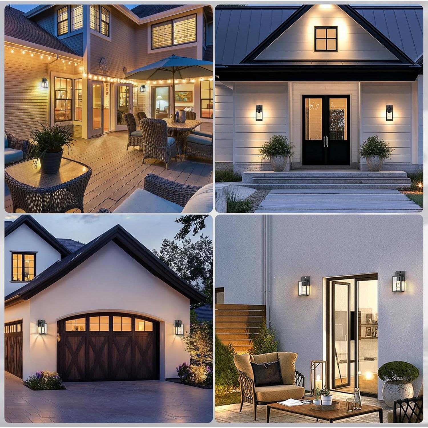 Lámparas de Pared Exterior PARTPHONER Dusk to Dawn 2-Pack