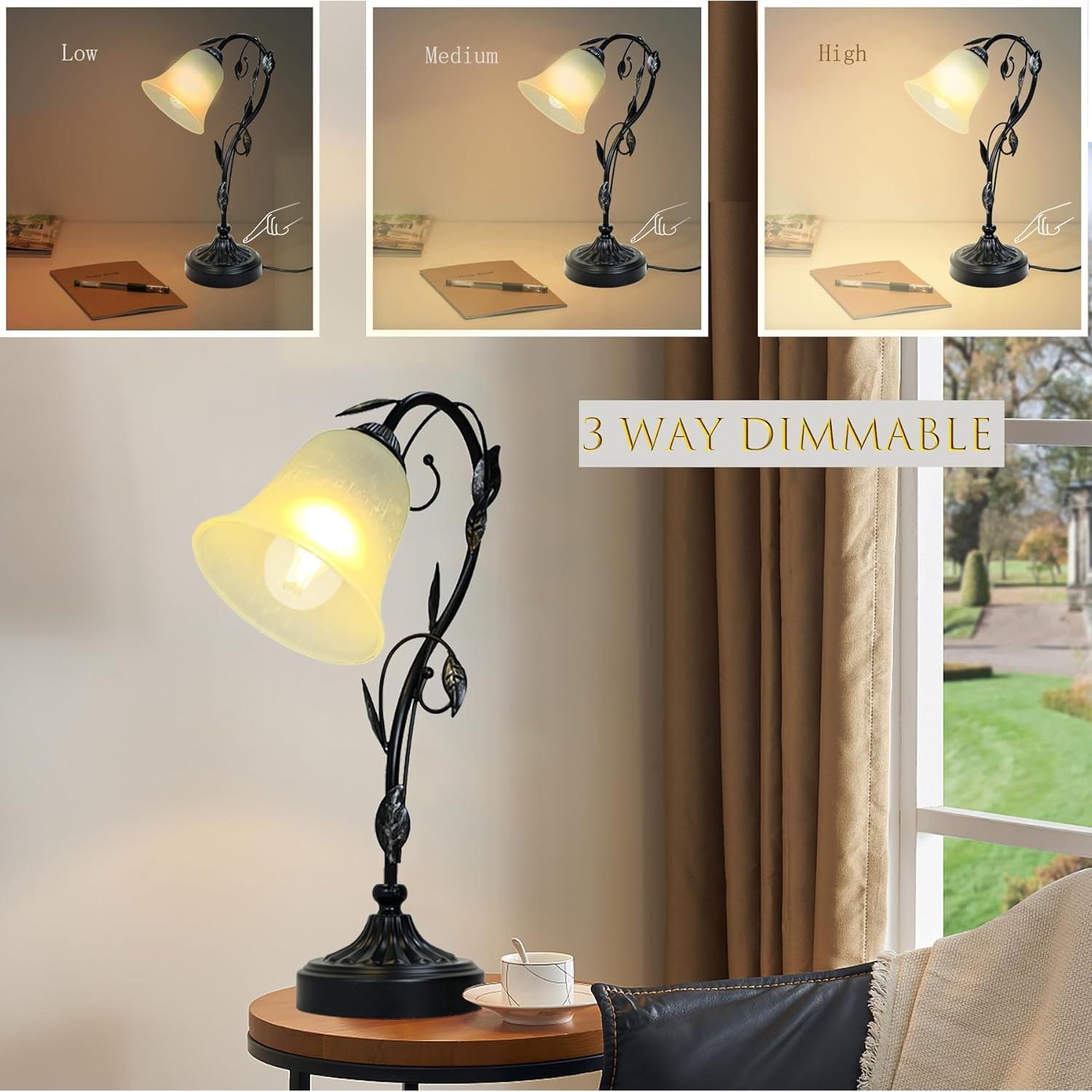 Lámpara Táctil Regulable Flashell 3 Modos USB Vintage 47cm