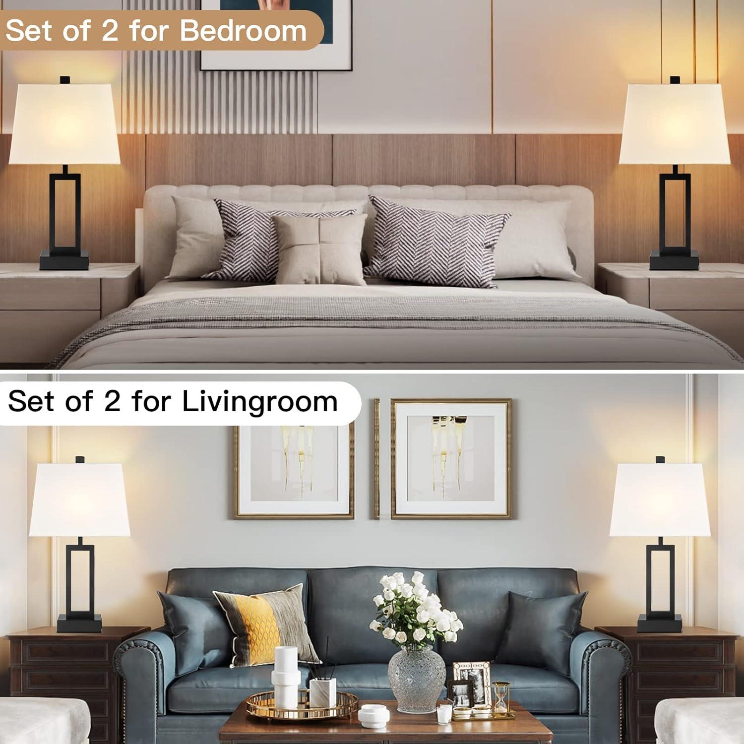 Juego de 2 Lámparas de Mesa Táctiles Lolikit con USB