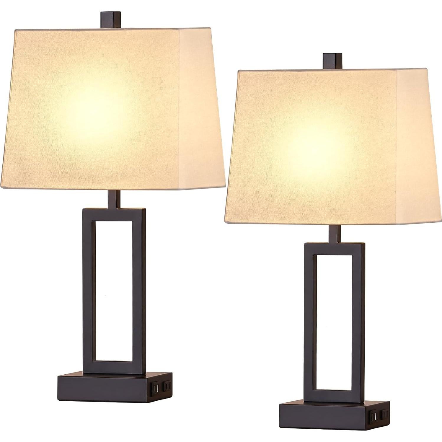 Juego de 2 Lámparas de Mesa Táctiles Lolikit con USB