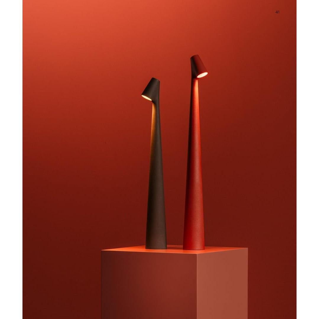 Lámpara de Mesa LED Portátil EJFOIEJ Rojo con 3 Niveles de Brillo