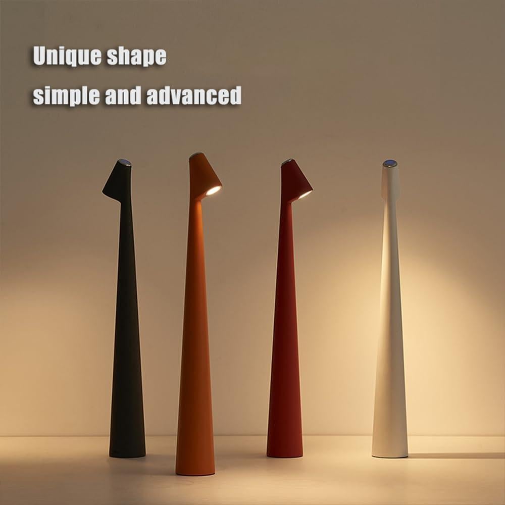 Lámpara de Mesa LED Portátil EJFOIEJ Rojo con 3 Niveles de Brillo