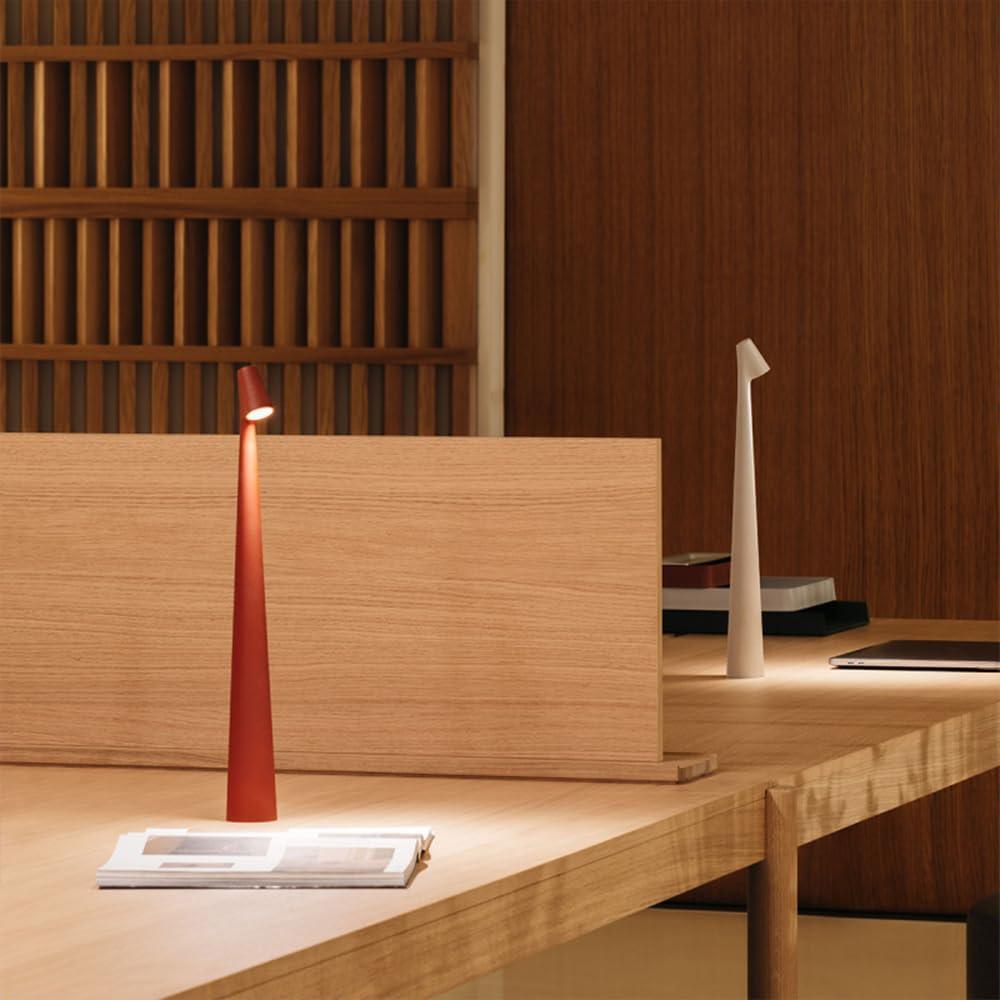 Lámpara de Mesa LED Portátil EJFOIEJ Rojo con 3 Niveles de Brillo