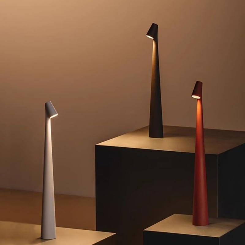 Lámpara de Mesa LED Portátil EJFOIEJ Rojo con 3 Niveles de Brillo