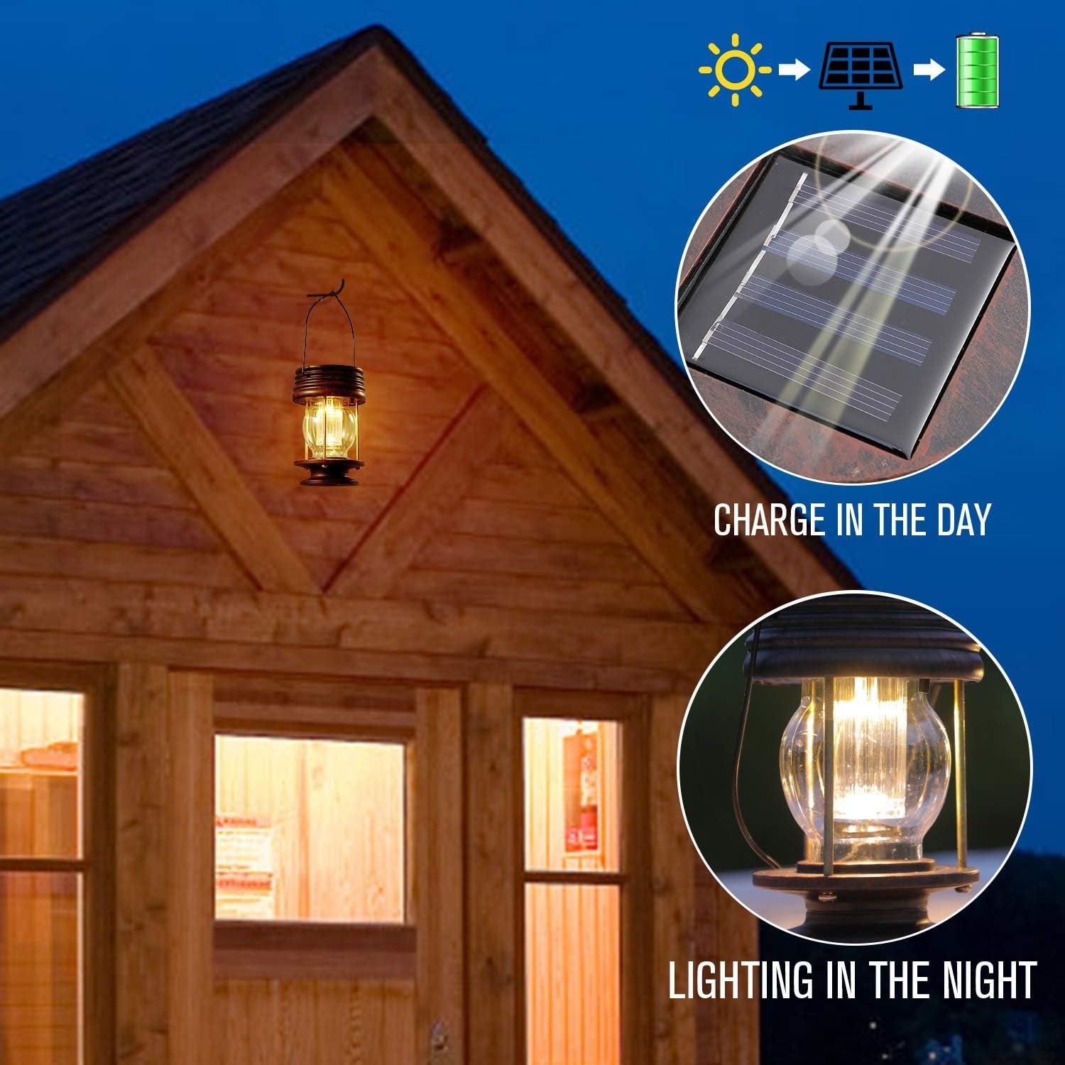 Linternas Solares Pearlstar Colgantes para Jardín - Paquete de 2