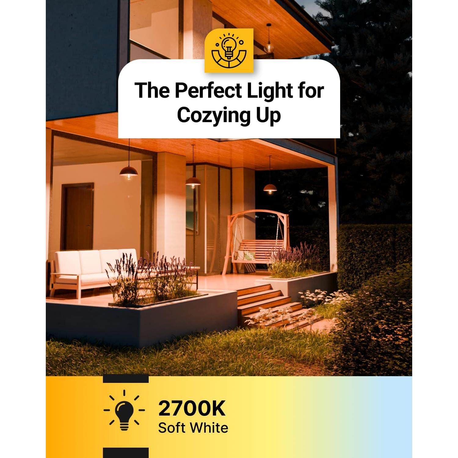 Bombilla LED Exterior Sunco ST64 Dusk to Dawn 7W 2700K 2 Pzas