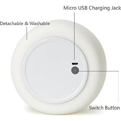 Luz Nocturna Gato WoneNice Silicona Recargable 7 Colores