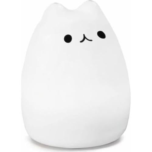 Luz Nocturna Gato WoneNice Silicona Recargable 7 Colores