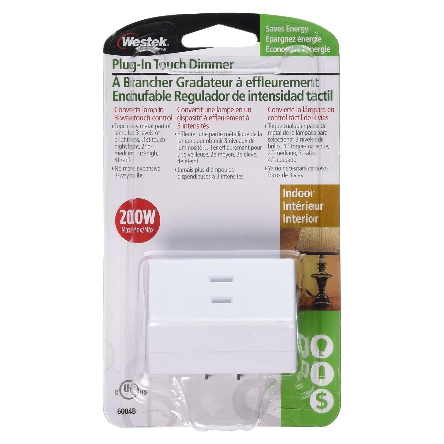 Dimmer Táctil Westek 200W Blanco 2 Unidades