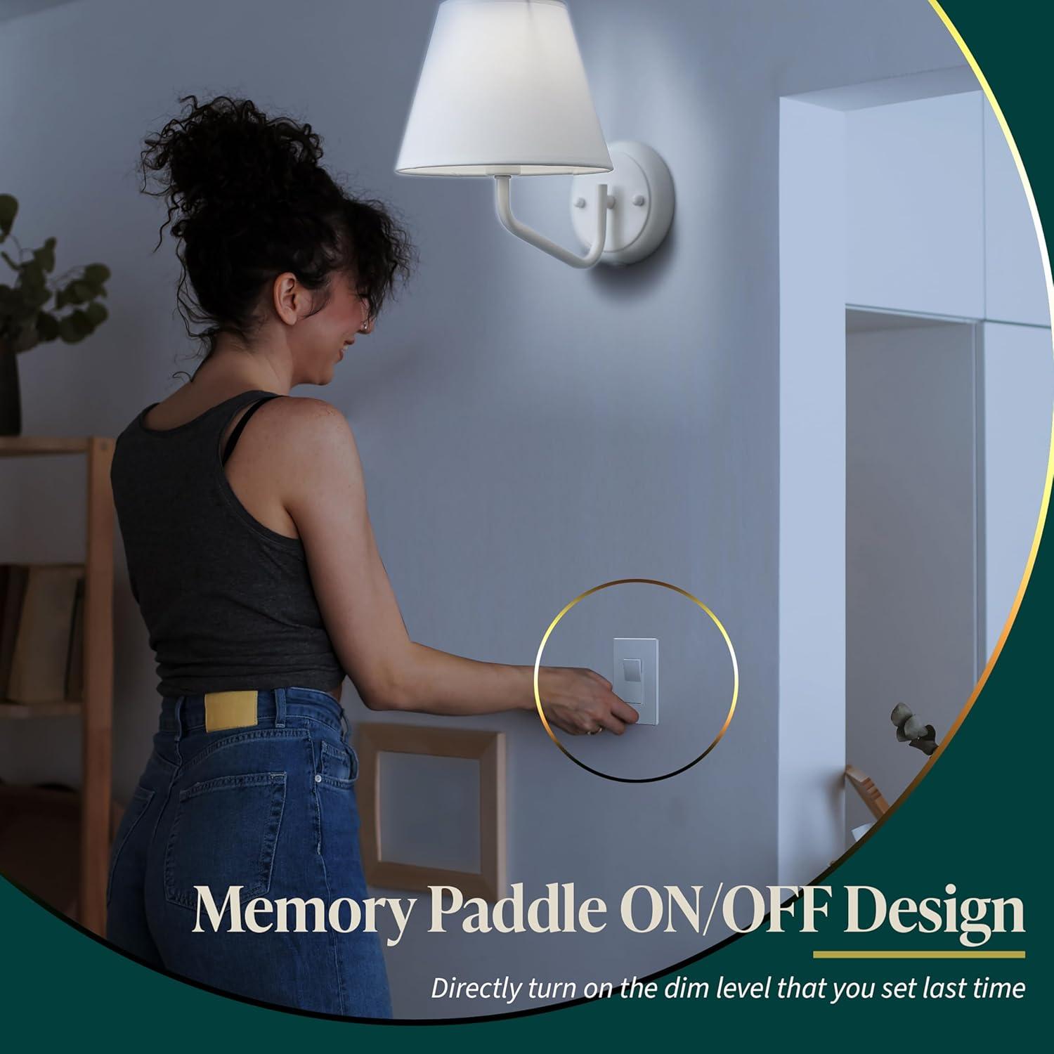 Interruptor Dimmer LED Top Greener Kalide 300W Blanco