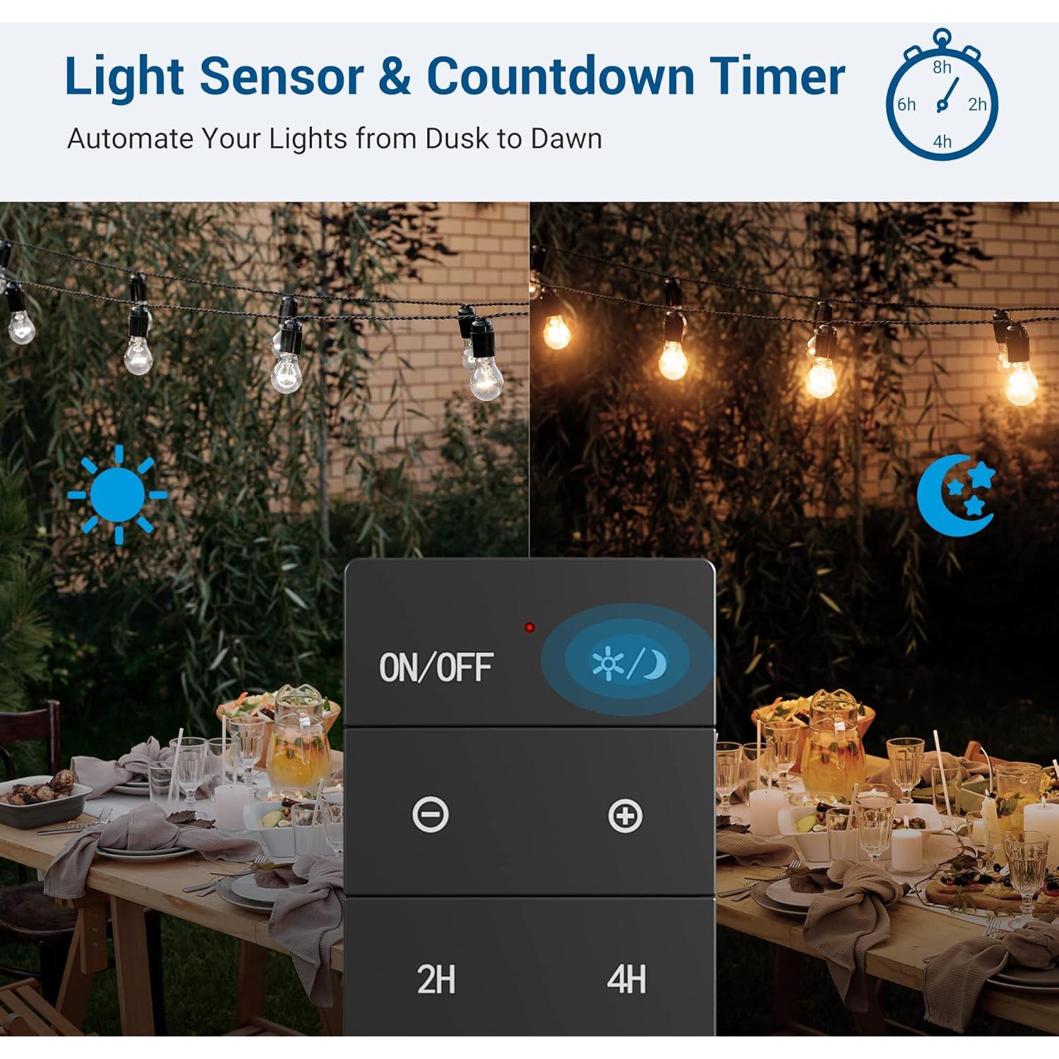 Regulador de Crepúsculo Dewenwils con Control Remoto 100FT