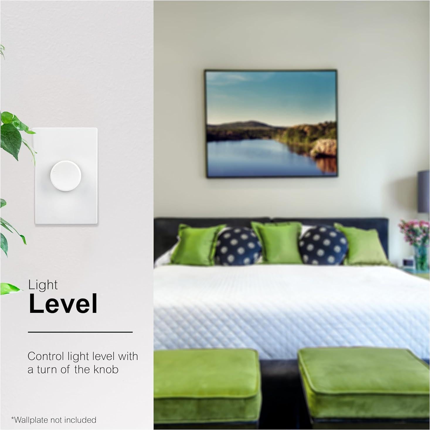 Atenuador Rotativo GE 18021 para Bombillas LED y CFL