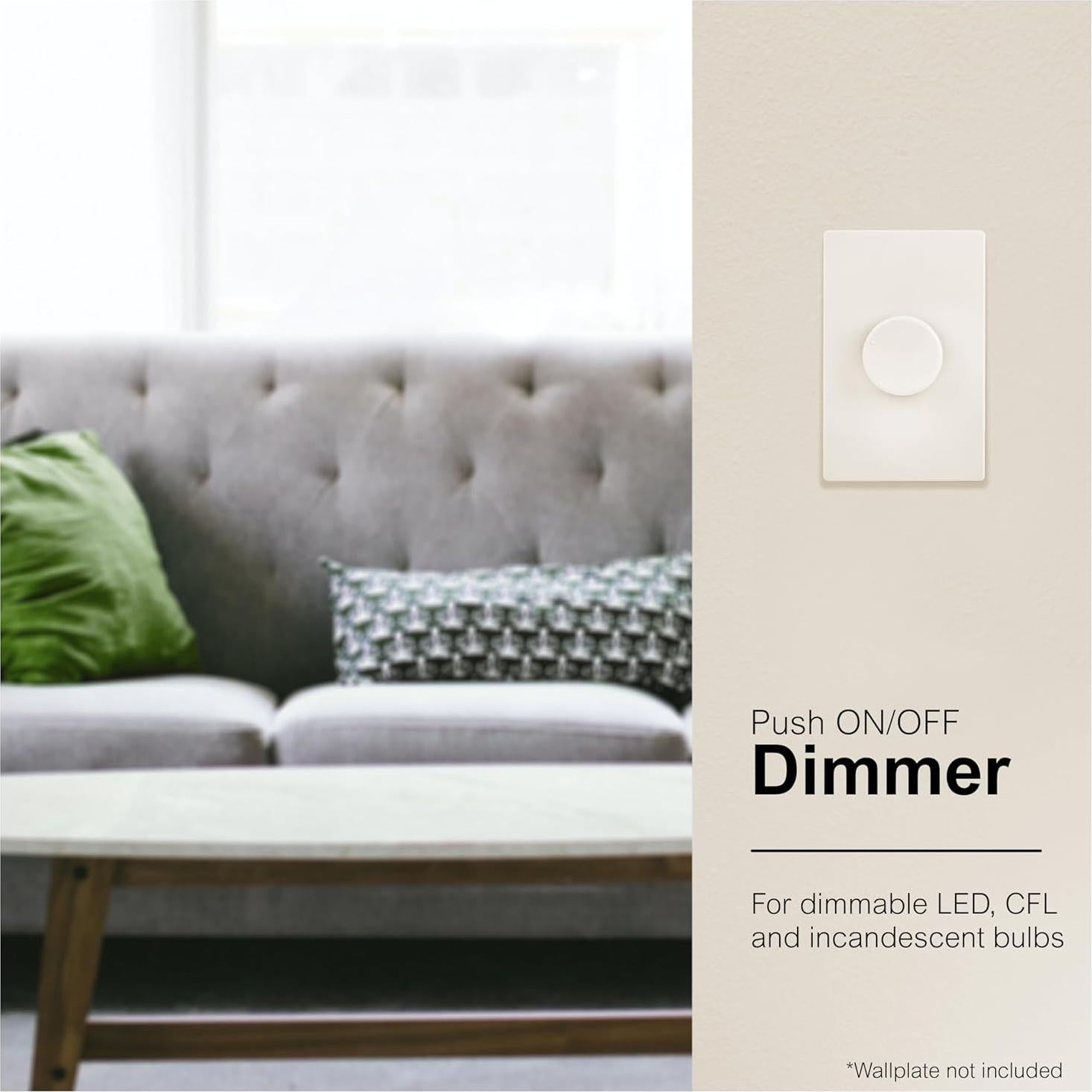 Atenuador Rotativo GE 18021 para Bombillas LED y CFL