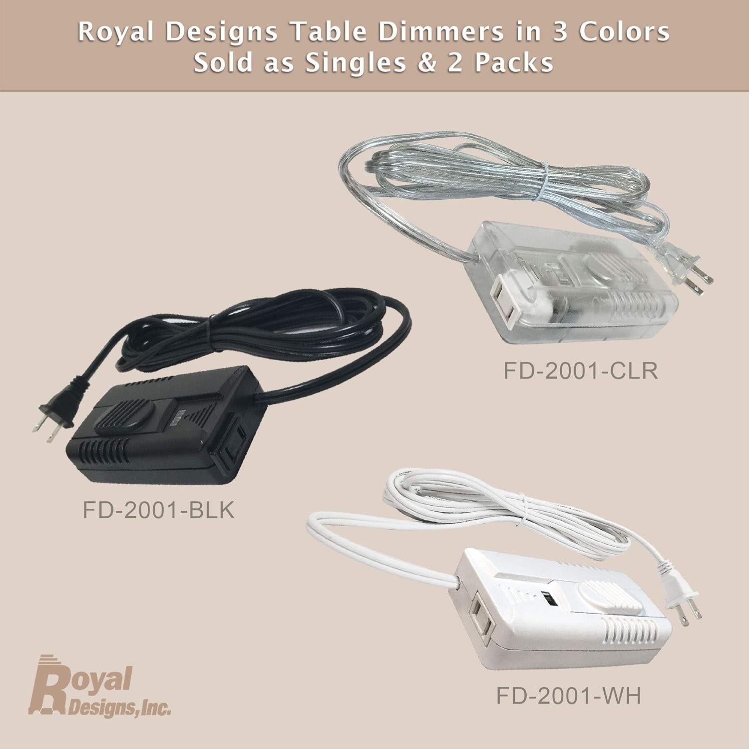 Regulador de Luz Enchufable Royal Designs Juego de 2 300W