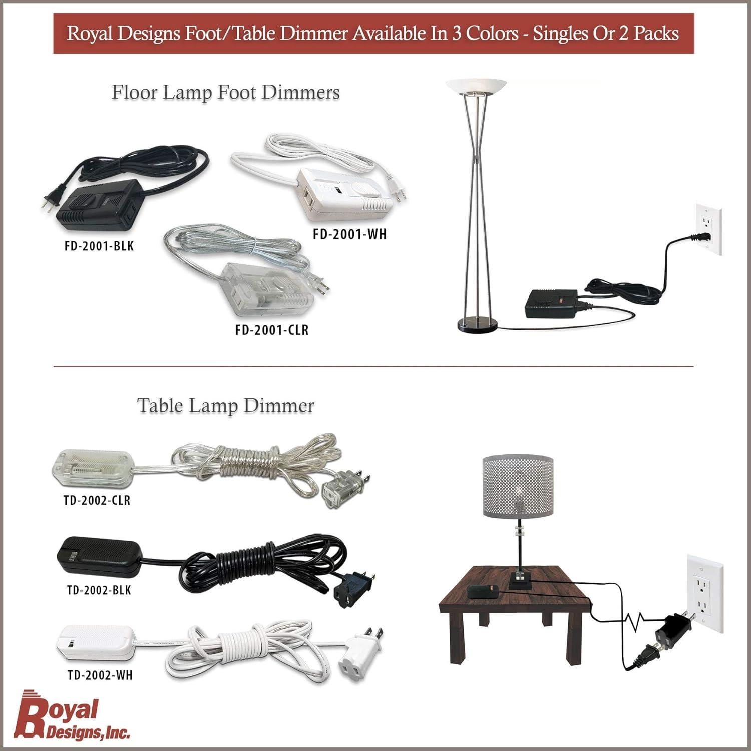 Regulador de Luz Enchufable Royal Designs Juego de 2 300W