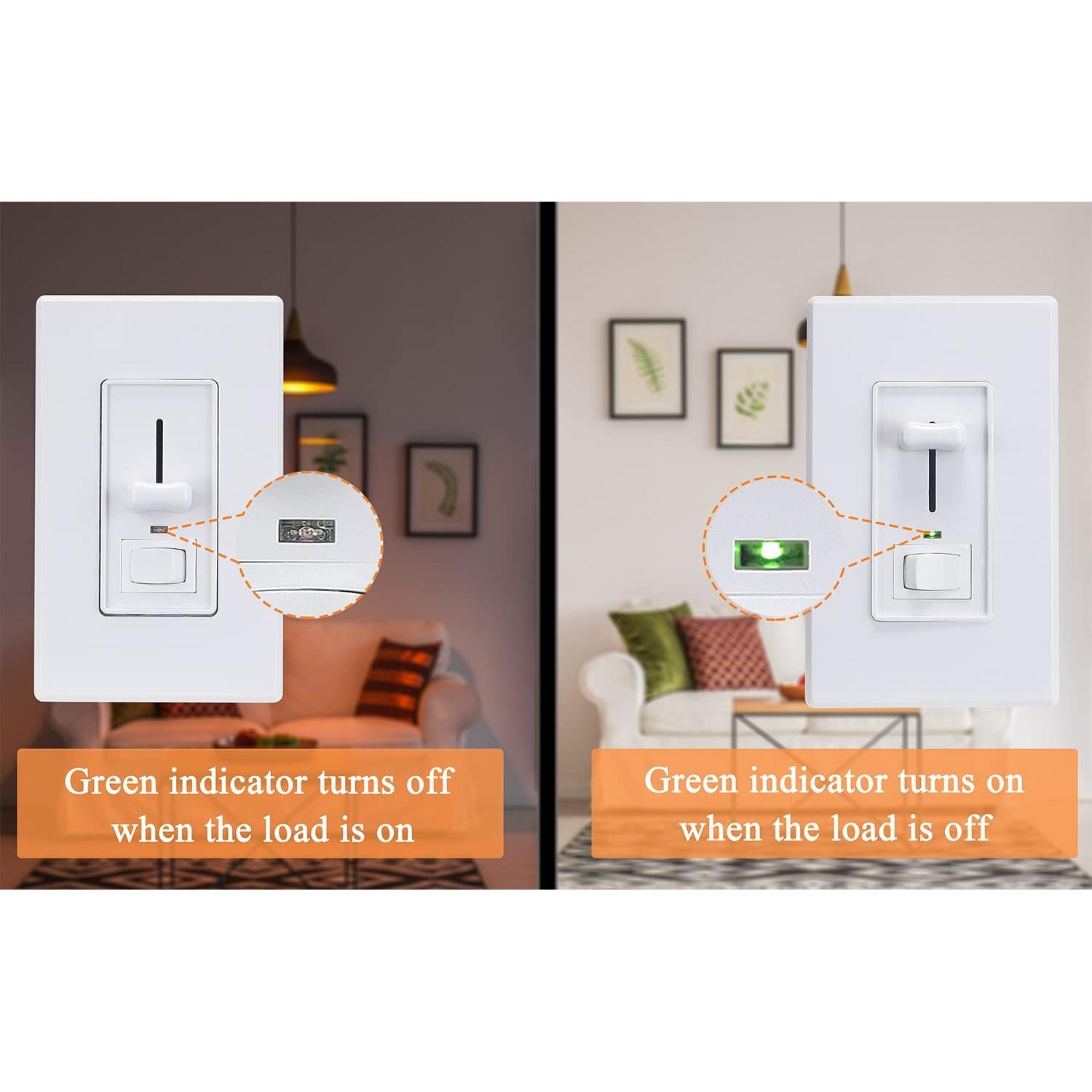 Interruptor Regulador Cloudy Bay 600W LED/CFL/Incandescente Blanco