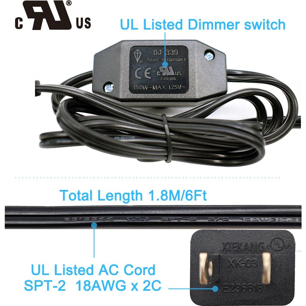 Interruptor Regulador PLUSPOE con Cable 1.8m para Luces LED