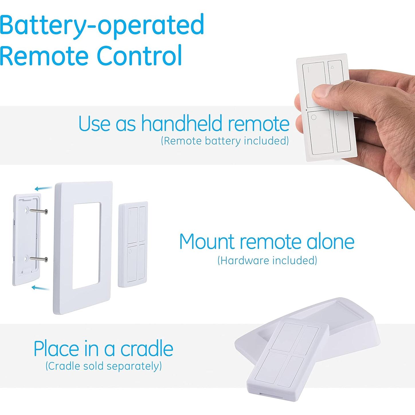 Interruptor Inalámbrico Regulable GE 37781, Control Remoto 1 Salida