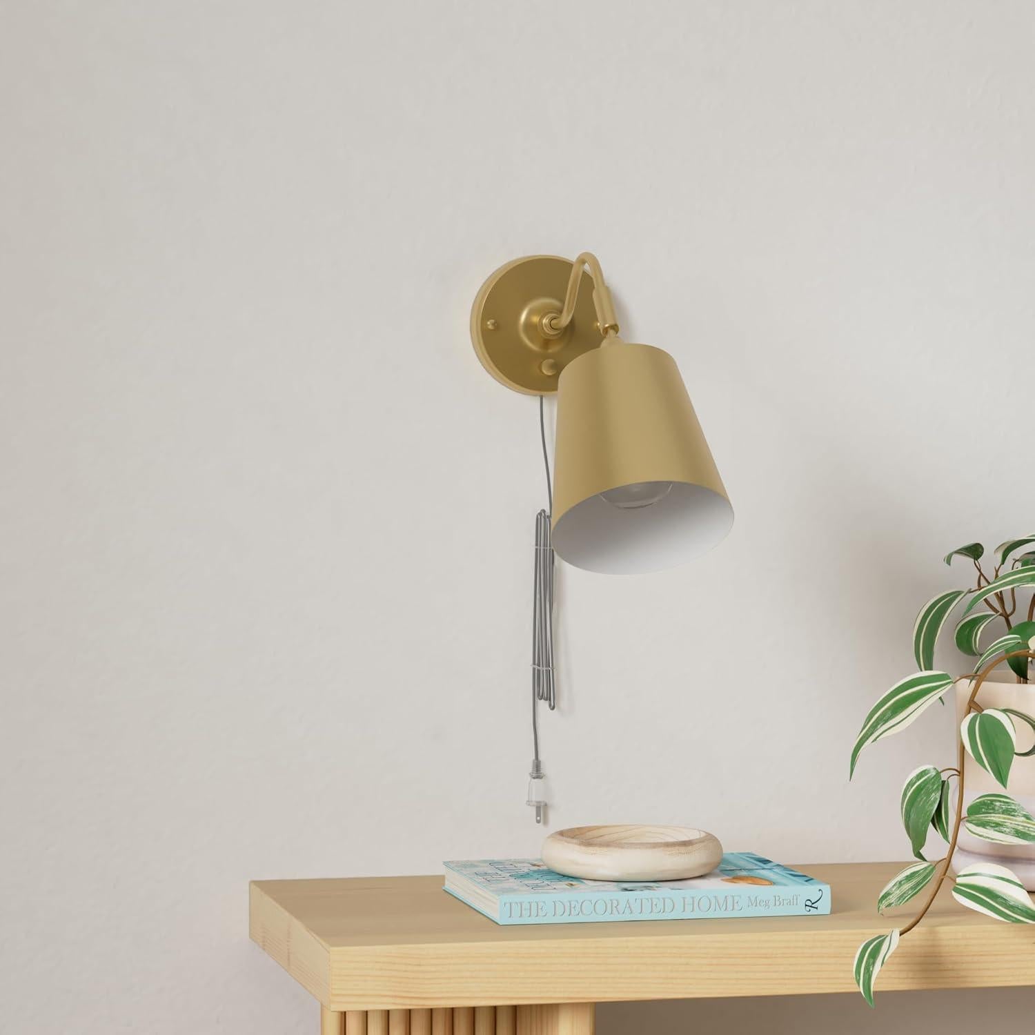 Aplique de pared regulable TRLIFE dorado con 2 bombillas LED