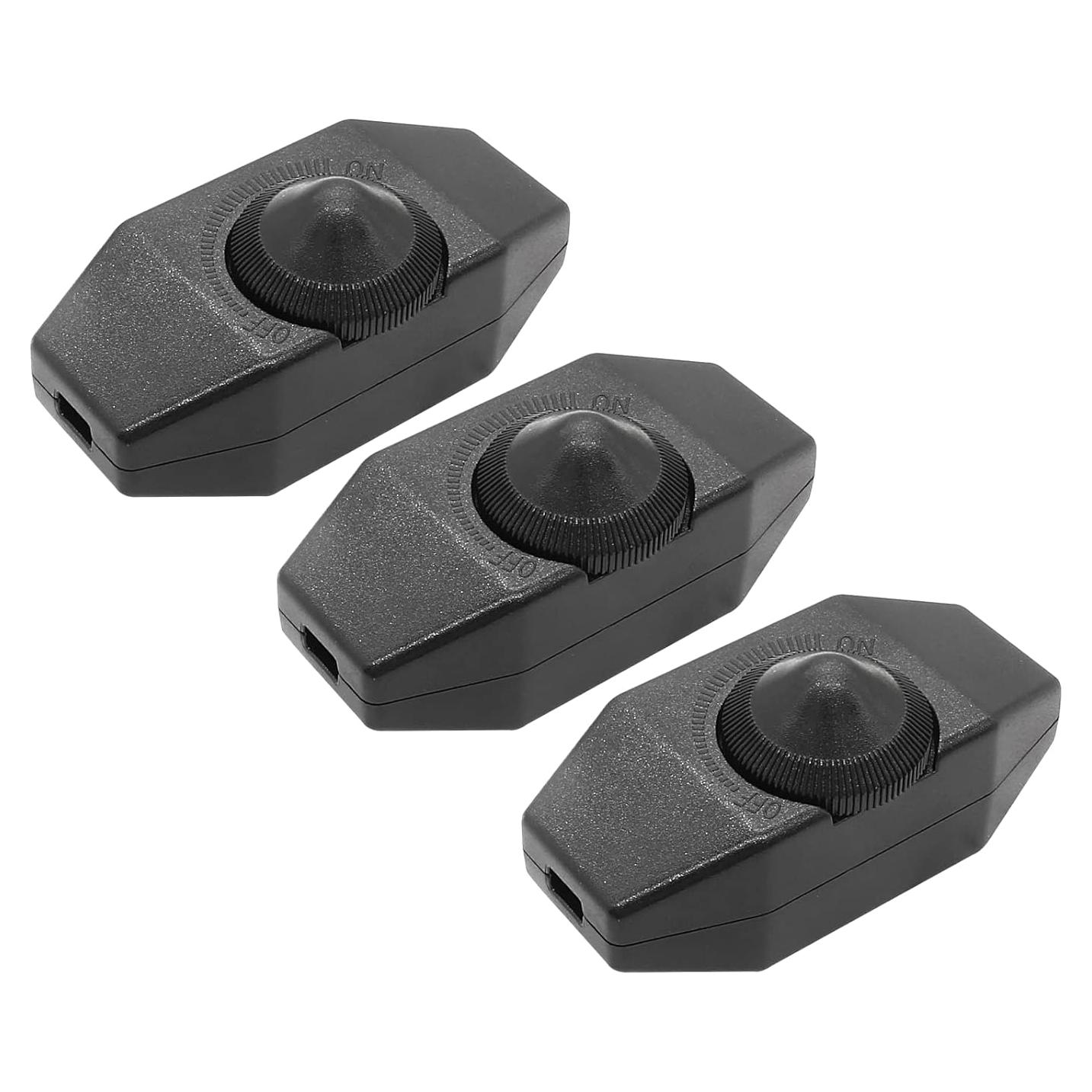 Interruptor Regulador de Brillo BokWin 3 Pcs Negro 220V