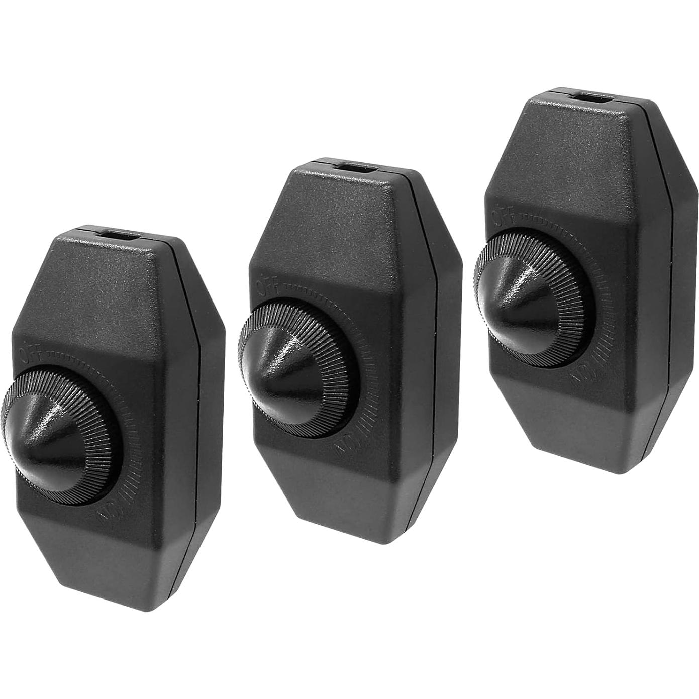 Interruptor Regulador de Brillo BokWin 3 Pcs Negro 220V