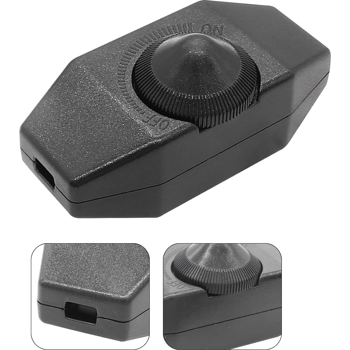 Interruptor Regulador de Brillo BokWin 3 Pcs Negro 220V