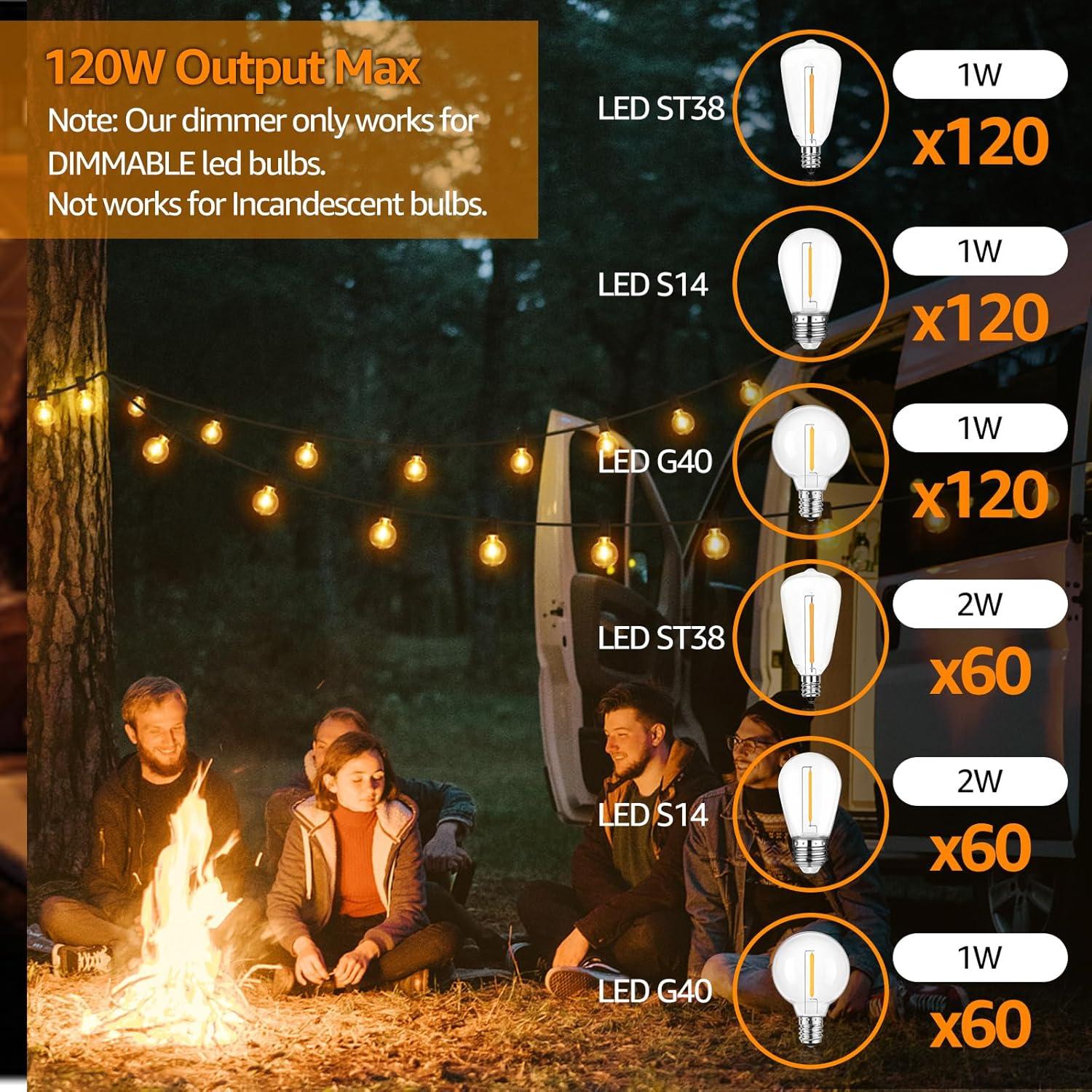 Regulador de Luces de Cadena 120W iLamp con Control Remoto