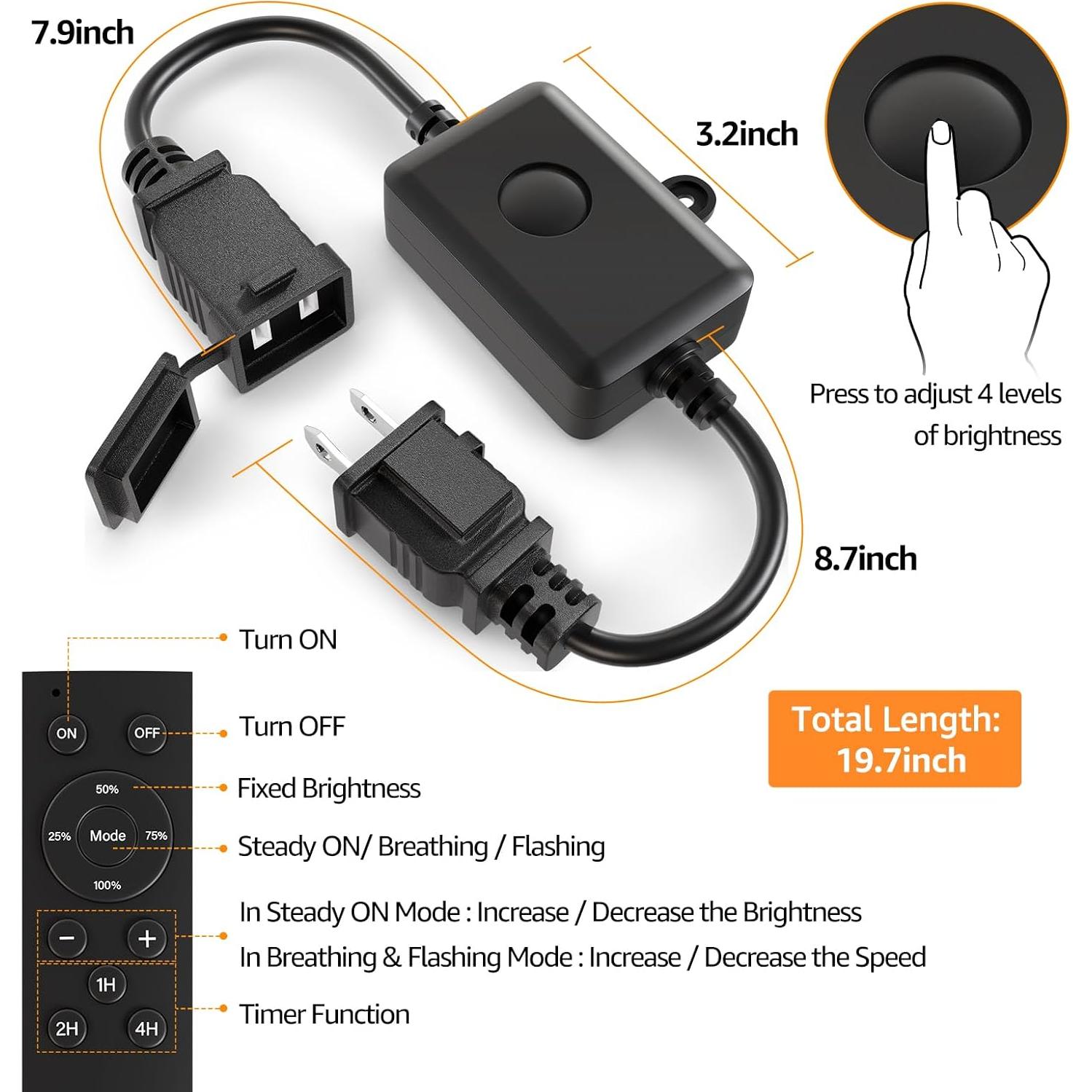 Regulador de Luces de Cadena 120W iLamp con Control Remoto