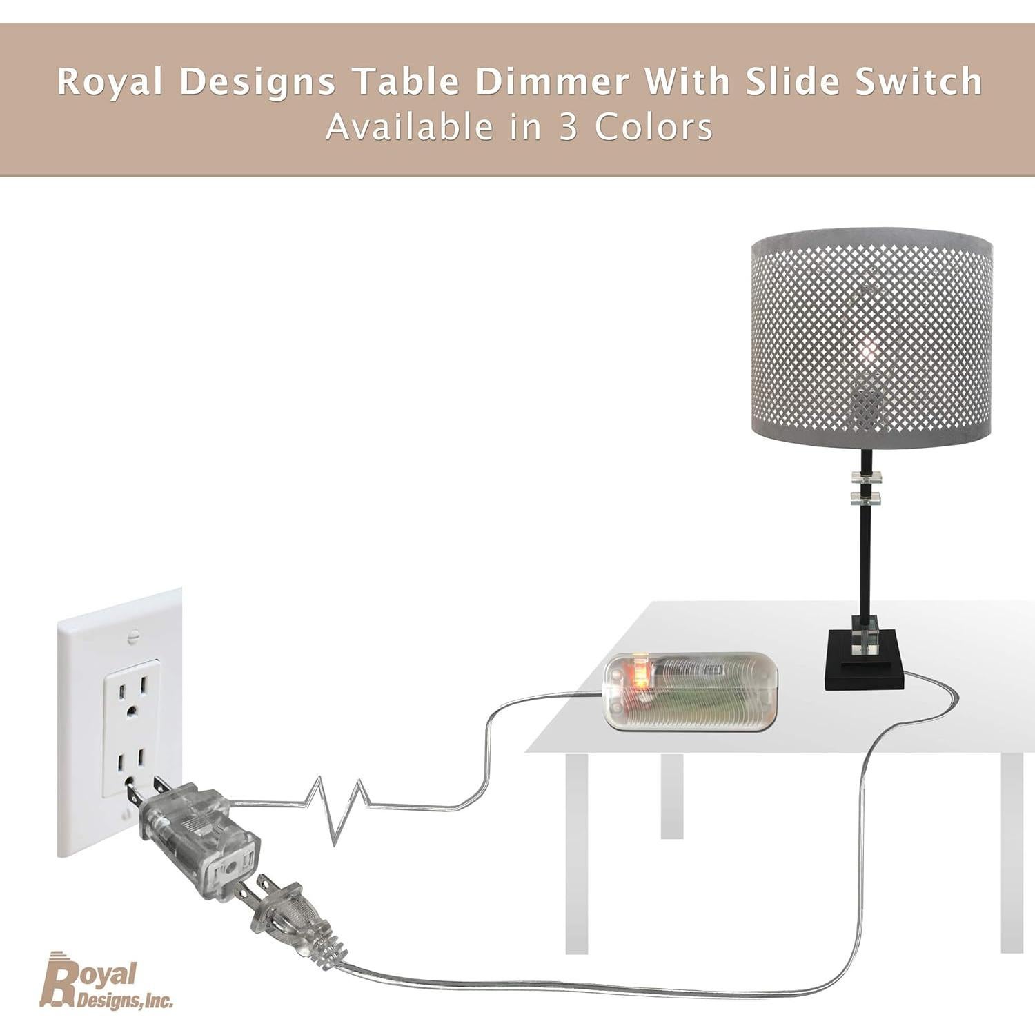 Regulador de Lámpara Enchufable Royal Designs TD-2002, Juego de 2