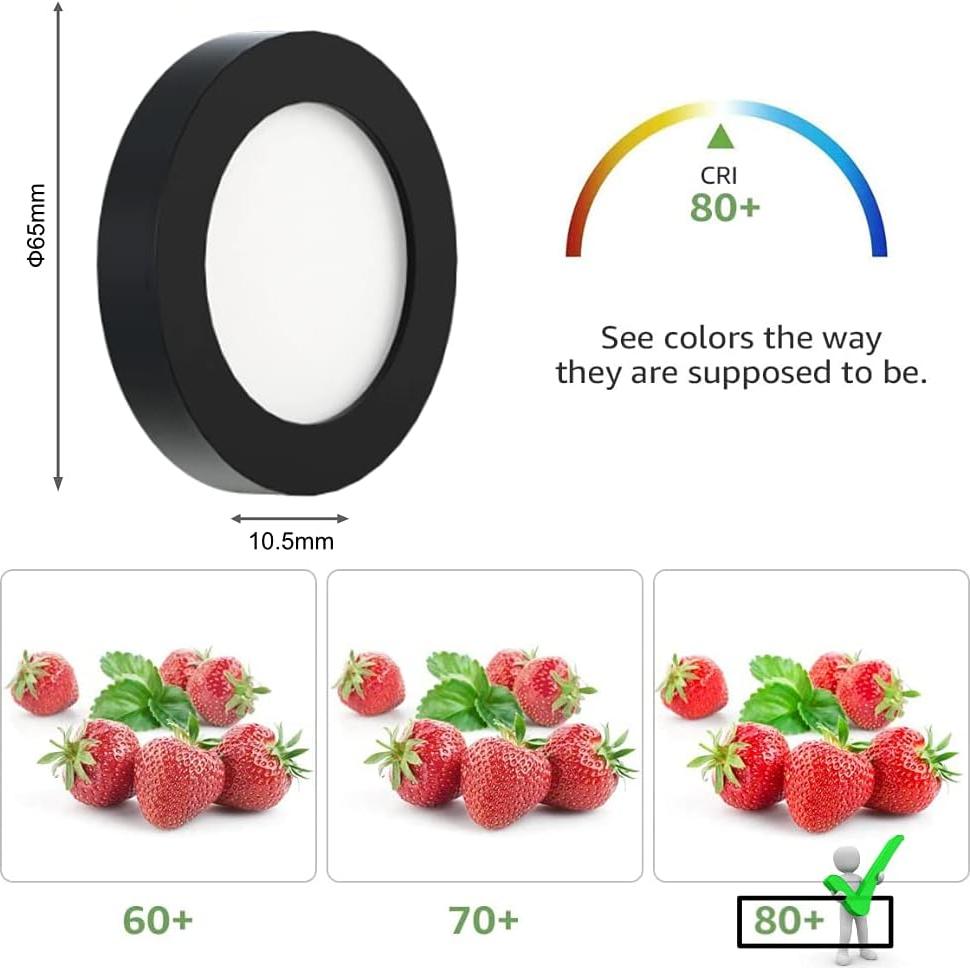 Iluminación Bajo Gabinete VST 6 Piezas 4000K 12V 2W Táctil