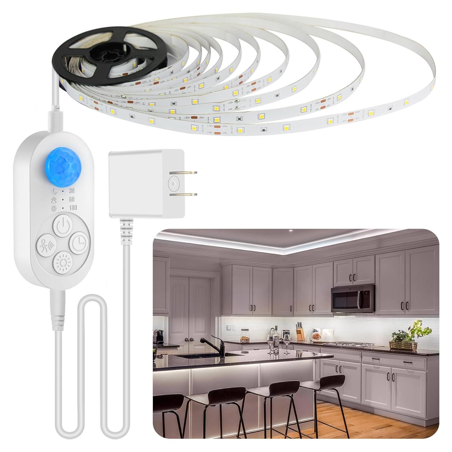 Tira de Luz LED 10m orgaror con Sensor de Movimiento y Regulador