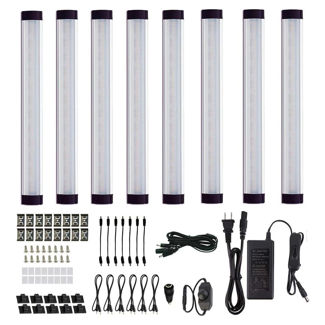 Kit de Iluminación LED Bajo Gabinete AIBOO 8 Tiras 300 Lúmenes